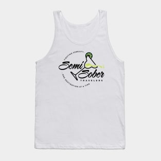 Semi Sober Travelers Margarita with transparent background Tank Top